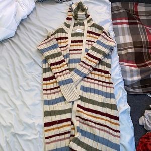 Women’s medium pink rose long cardigan